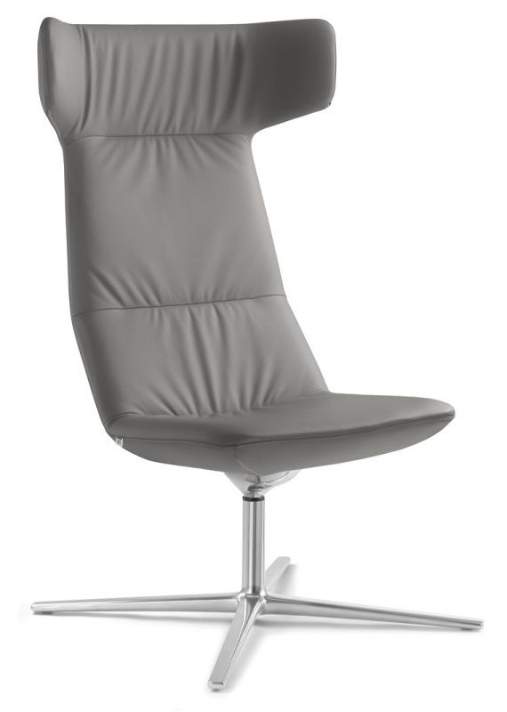 LD SEATING Designové kreslo FLEXI/XL, F27-N6 hliník leštěný