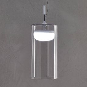 Prandina Diver závesné LED S3 2 700 K biele, Obývacia izba / jedáleň, sklo, ručne fúkané, kov, 8.5W, K: 36cm
