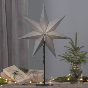 STAR TRADING Stojaca hviezda Ozen výška 75 cm, papier, kov, E14, 25W, P: 55 cm, L: 15 cm, K: 75cm