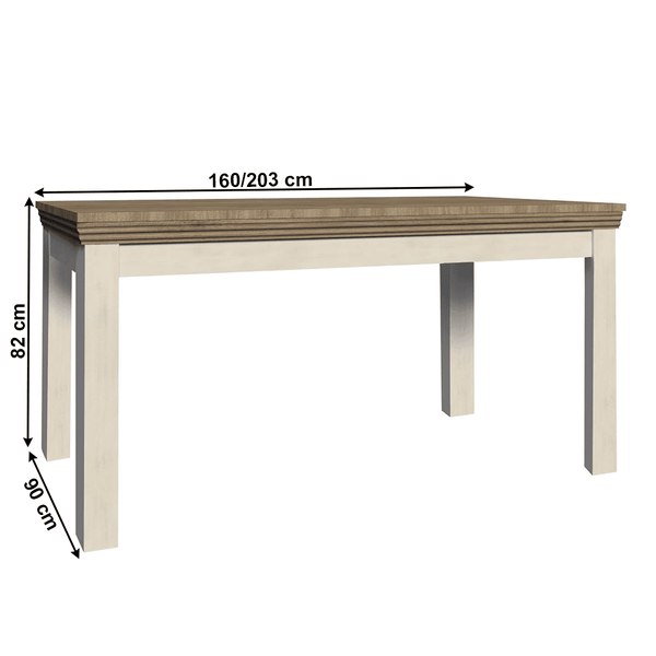 Kondela Jedálenský rozkladací stôl, sosna nordická/dub divoký, ROYAL ST
