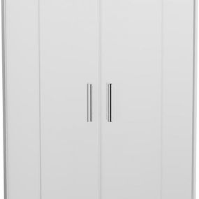 MEXEN/S - Rio štvrťkruhový sprchovací kút 90 x 90 cm, mráz, chróm + vanička so sifónom Flat, biela 863-090-090-01-30-4110