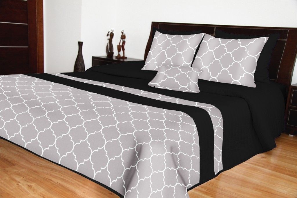 DomTextilu Prikrývky na posteľ čierne luxusné Šírka: 260 cm | Dĺžka: 240 cm 11379-124034