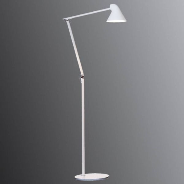 Louis Poulsen NJP stojaca LED lampa, 2 700 K biela, Obývacia izba / jedáleň, anodizovaný hliník, oceľ, 10W, K: 121.8cm