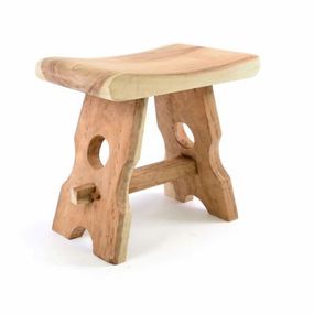 Masívna stolička z mungurového dreva DIVERO - ručná práca