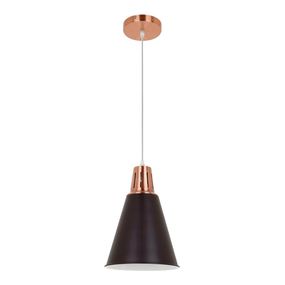 Klausen KL 6236 - Luster na lanku SHADE 1xE27/15W/230V medená/čierna