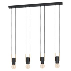 Priemyselné svietidlo EGLO BITACHITO black/brass 98858