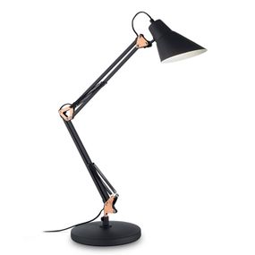 Ideallux Stolná lampa Sally, výškovo nastaviteľná, sklopná, Pracovňa / Kancelária, kov, E27, 42W, K: 58cm