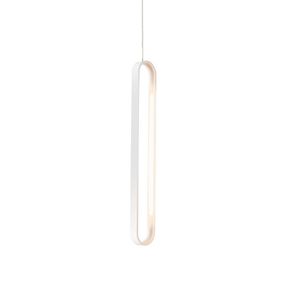 Viokef Závesné LED svietidlo Pixie, biele, Obývacia izba / jedáleň, hliník, 20W, P: 59 cm, L: 3 cm