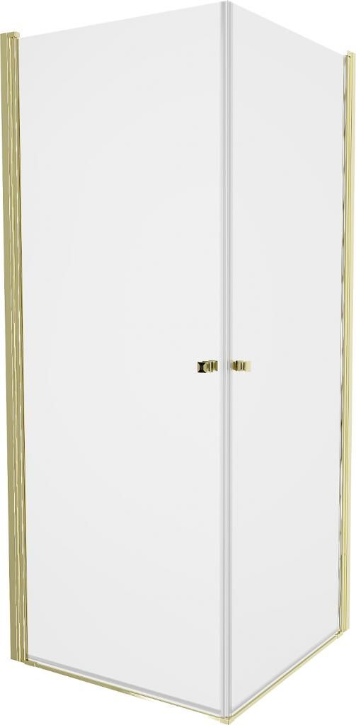 MEXEN/S - PRETORIA duo sprchovací kút 90 x 80 cm, transparent, zlatá 852-090-080-50-00-02