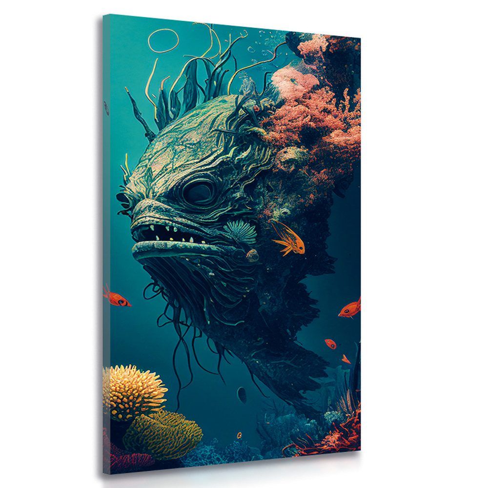 Obraz podmorská príšera v surrealizme - 60x120