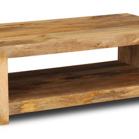 Konferenčný stolík Hina s plnými bokmi 90x40x60 z mangového dreva - Mango natural