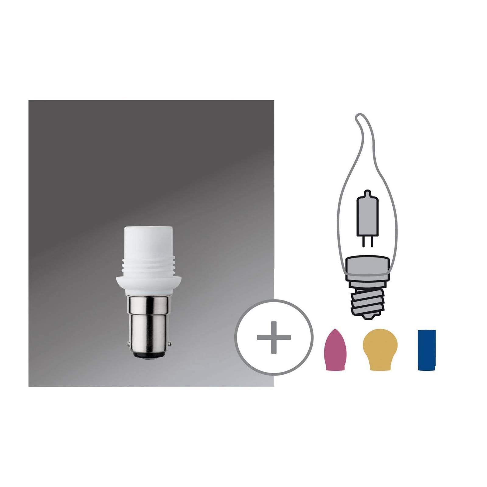 Paulmann B15d adaptér s objímkou G9, B15d, P: 5 cm