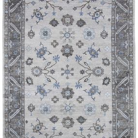 Diamond Carpets koberce Ručne viazaný kusový koberec Diamond DC-USHAK silver / black - 305x425 cm