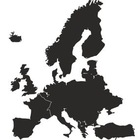 Mapa Europy na stenu 130 cm