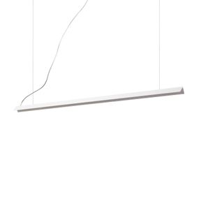 Ideallux Ideal Lux V-Line závesné LED svietidlo biela, Obývacia izba / jedáleň, hliník, silikón, 25W, P: 110 cm, L: 3.4 cm, K: 3cm