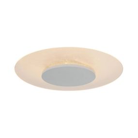 Steinhauer Stropné LED svietidlo Birma, biele stmievateľné, Obývacia izba / jedáleň, kov, plast, 12W, K: 6cm