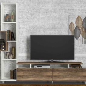 Sofahouse Dizajnový TV stolík Faysal 160 cm orech biely