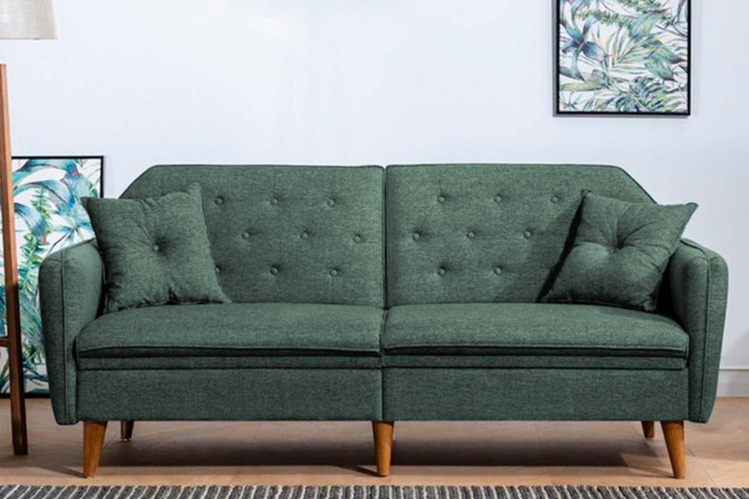 Sofahouse Dizajnová rozkladacia sedačka Kaloni 202 cm zelená