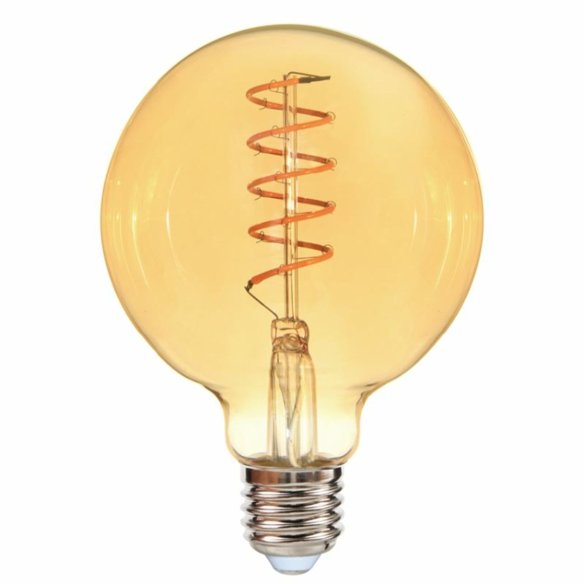 WELEDU LED dekorativní žárovka filament G80 E27 4W čirá stmívatelná 2200K Amber