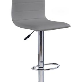 Barová stolička H-21 - sivá / chróm