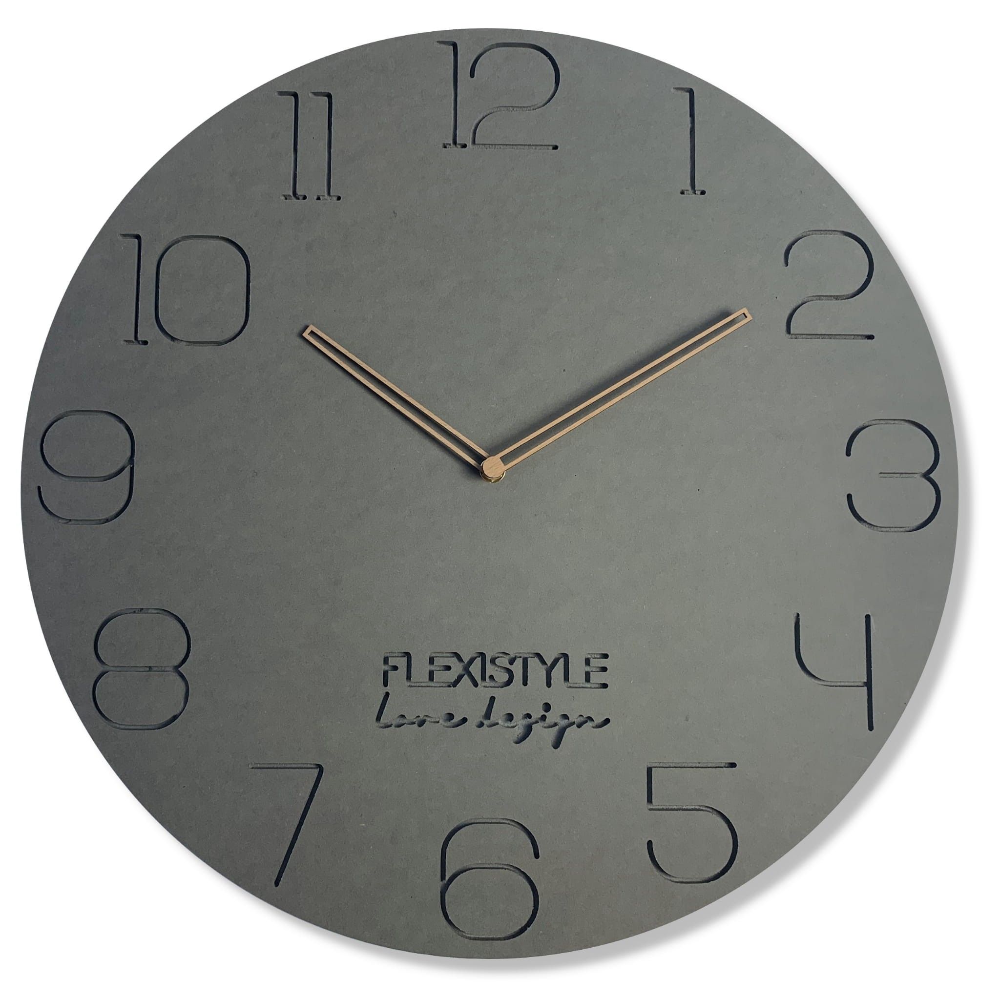 DomTextilu Elegantné hodiny do obývačky v sivej farbe 16615