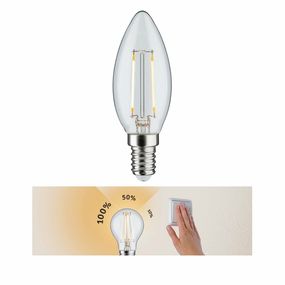 PAULMANN LED svíčka 2,5W E14 čirá 230 V 3-krokové-stmívatelné 285.72 P 28572