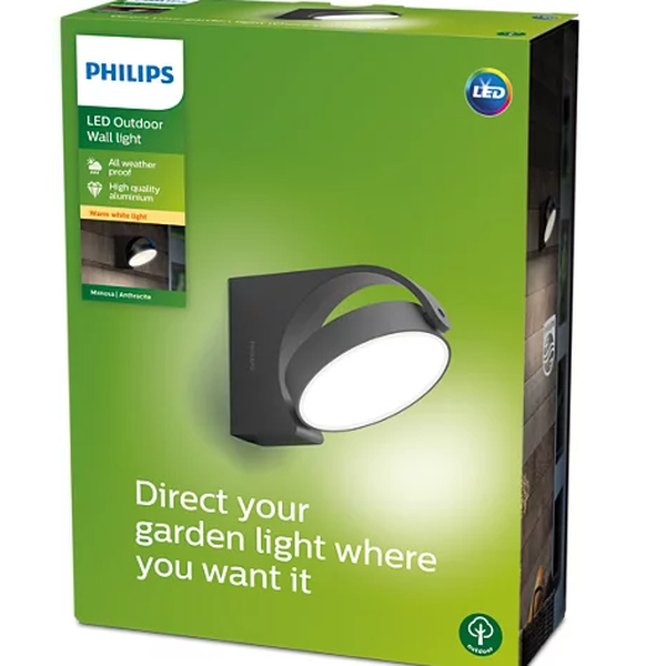 Philips 8719514477254 LED vonkajšie nástenné svietidlo Mimosa 1x7W | 630lm | 2700K | IP44