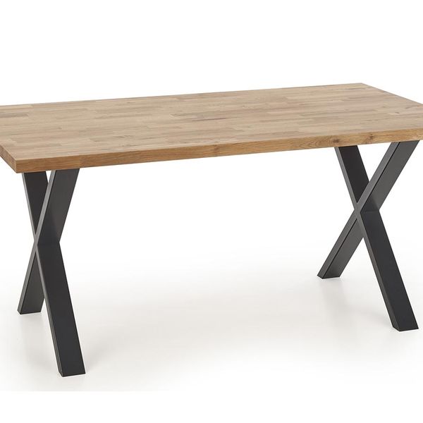 Jedálenský stôl Apex 160 M - dub prírodný / čierna
