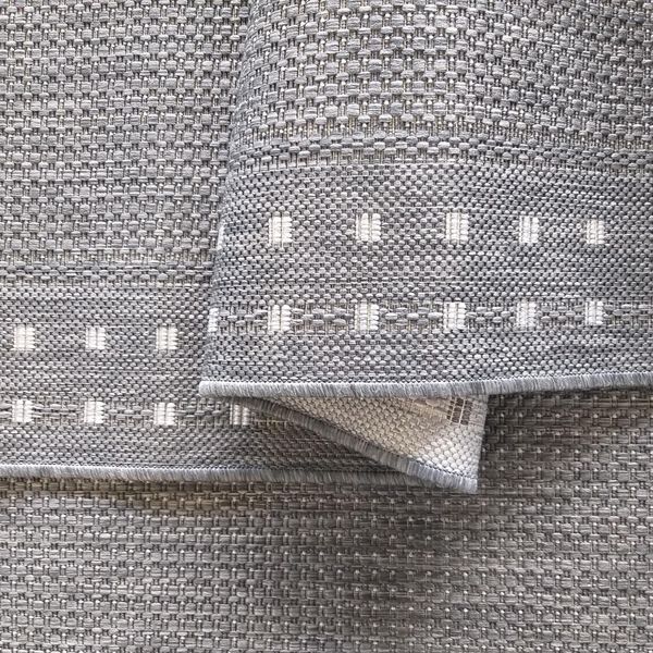 DomTextilu Luxusný obojstranný sivý koberec s ozdobným okrajom 45438-215287