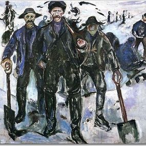 Workers in the Snow Obraz Munch zs16697