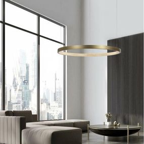 Nova Luce Elegantní závěsné LED svítidlo Vegas v luxusním zlatavém designu - 30 W LED, 1650 lm, pr. 850 mm NV 86016806