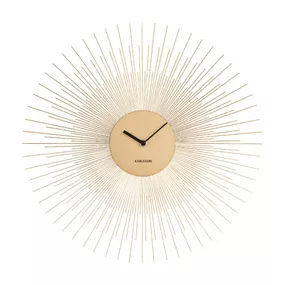 Nástenné hodiny v zlatej farbe Karlsson Peony, ø 45 cm