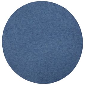 NORTHRUGS - Hanse Home koberce Kusový koberec Twin-Wendeteppiche 103100 blau creme kruh – na von aj na doma - 200x200 (priemer) kruh cm