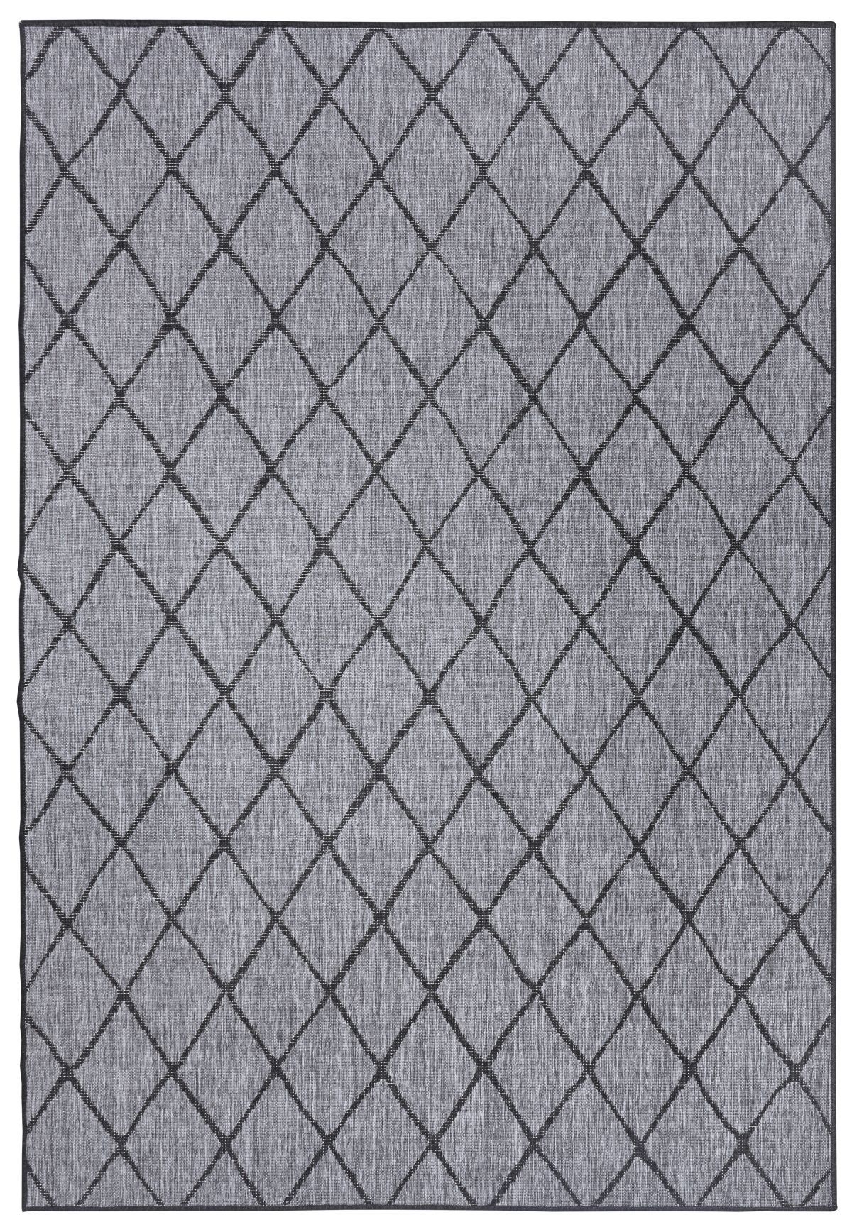 NORTHRUGS - Hanse Home koberce Kusový koberec Twin-Wendeteppiche 105456 Night Silver – na von aj na doma - 80x250 cm