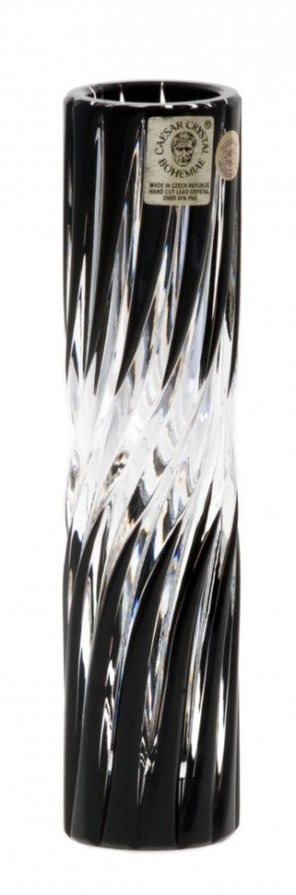 Krištáľová váza Zita, farba čierna, výška 155 mm