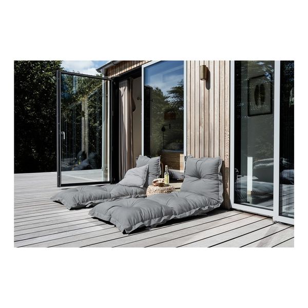 Biely variabilný futón vhodný do exteriéru Karup Design OUT™ Sit&Sleep White