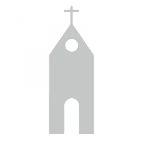 Pieris design Kostol - nálepka na stenu domu tmavo hnedá