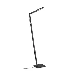 Knapstein Stojacia LED lampa Carla 2, 2-plameňová, čierna, Obývacia izba / jedáleň, oceľ, mosadz, 10W, K: 115cm