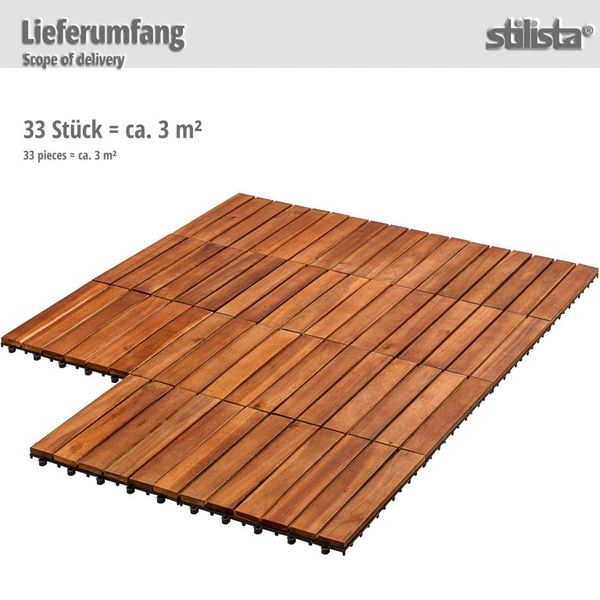 STILISTA drevené dlaždice, klasik, agát, 3 m²