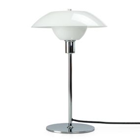 Dyberg Larsen Bergen stolná lampa sklenené Ø 25 cm, Obývacia izba / jedáleň, sklo, kov, E14, 40W, K: 38cm