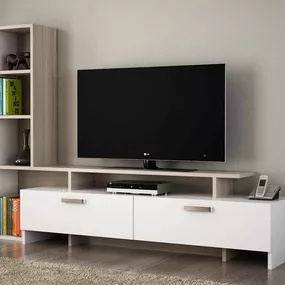 Sofahouse Dizajnový TV stolík Haddie 168,2 cm biely