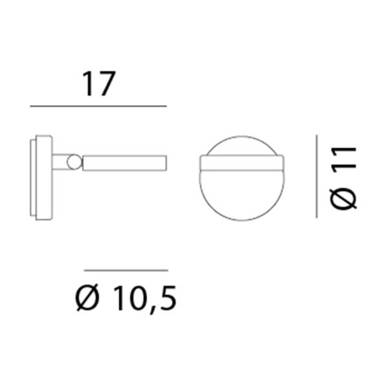 Rotaliana String H0 DTW nástenné LED svetlo čierna, Obývacia izba / jedáleň, hliník, polykarbonát, textil, 9W