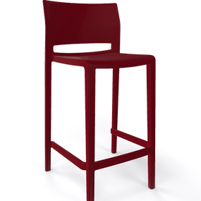 GABER - Barová stolička BAKHITA - nízka, bordová