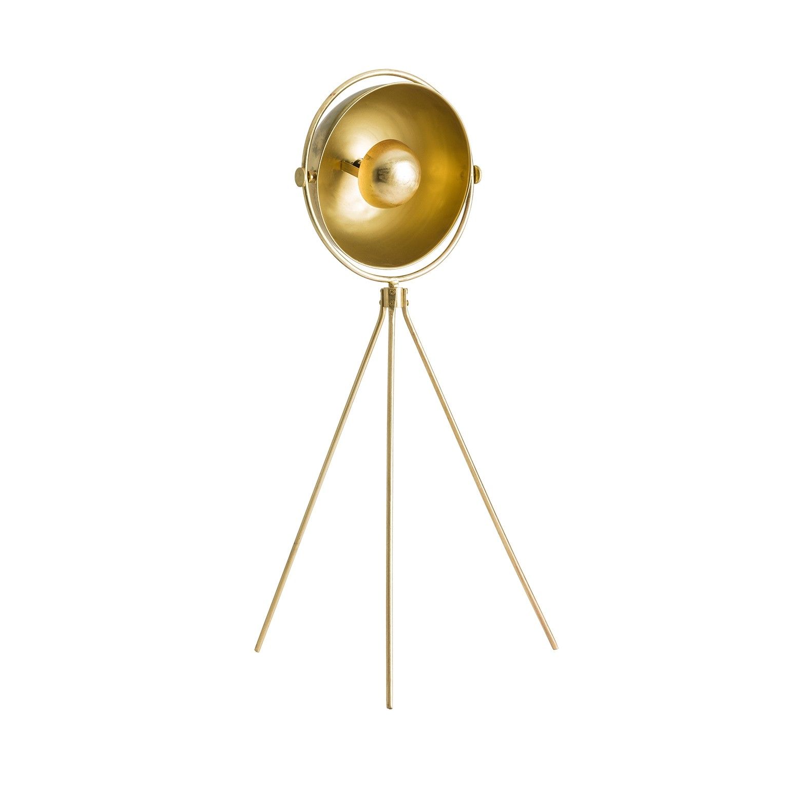 Estila Art-deco zlatá stojaca lampa Lure na troch nožičkách 165cm