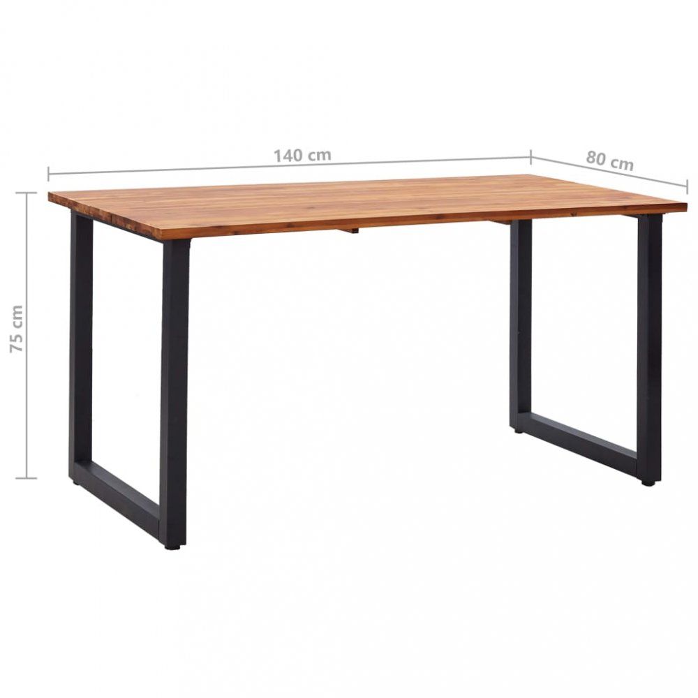 Záhradný stôl hnedá / čierna Dekorhome 140x80x75 cm