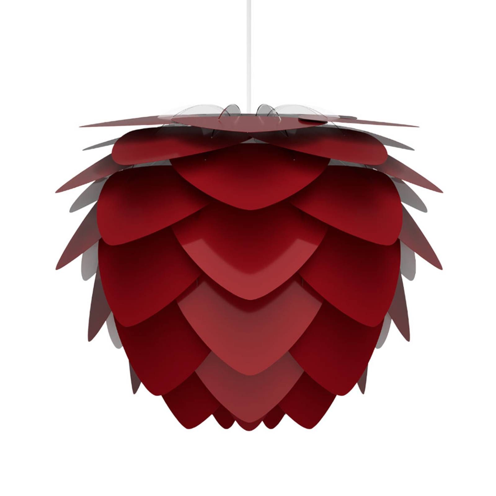 UMAGE Aluvia mini závesná lampa rubínovo-červená, Obývacia izba / jedáleň, hliník, plast, E27, 15W, K: 30cm
