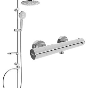 MEXEN/S - Carl sprchový stĺp vrátane sprchovej termostatickej batérie Kai, chróm 77100240-00