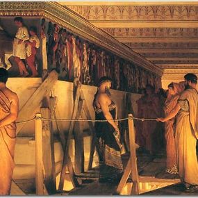 Phidias Showing the Frieze of the Parthenon to his Friends Obraz zs16974