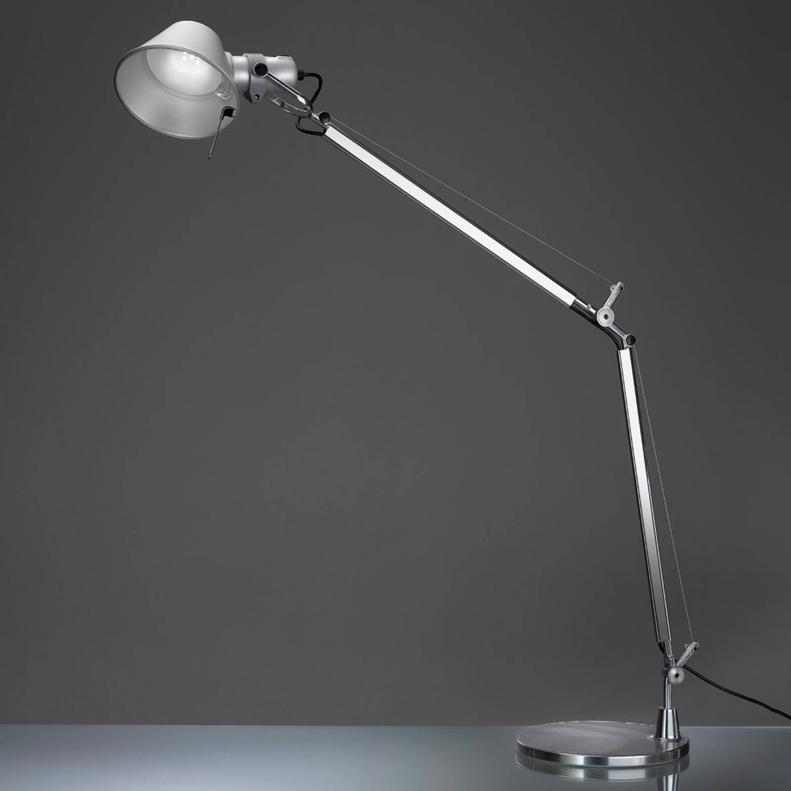 Artemide Stolná lampa Tolomeo s fotobunkou 2700 K, Pracovňa / Kancelária, hliník, oceľ, 10W, P: 78 cm, K: 129cm