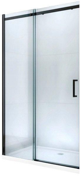 MEXEN - Omega posuvné sprchové dvere 120 cm, transparent, čierna so sadou pre niku 825-120-000-70-00